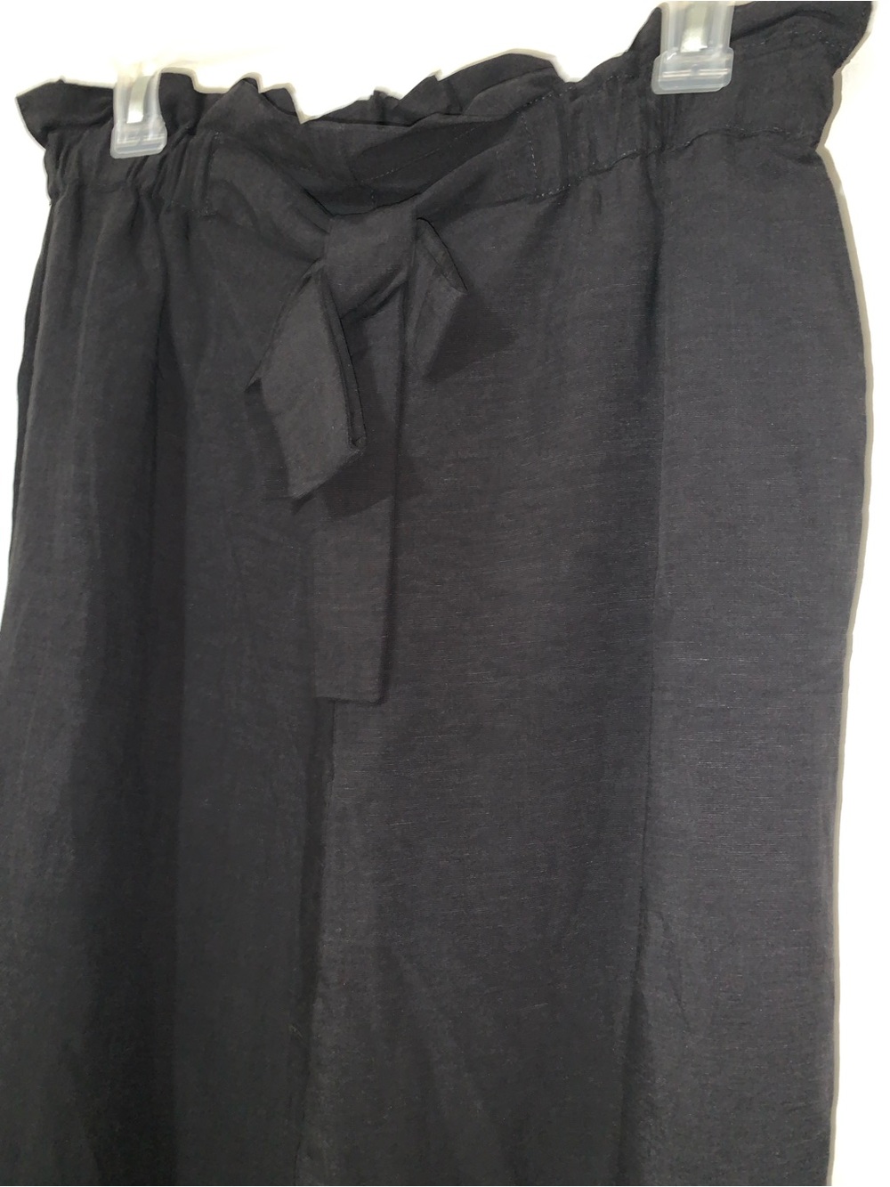 NWOT Emerson Fry Cropped Paris Paper Bag Linen Pants In Black Sizes M, XL - Picture 9 of 16
